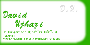 david ujhazi business card